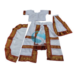 Fancy Dresses Bharatanatyam (White) Kids Costume –30628