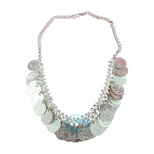 Savvy Traditional Oxidised Silver Bold Coin Tribal Necklace For Women’s & Girls 10 -